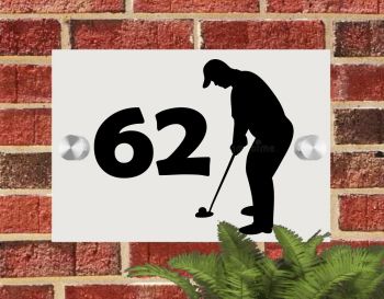 Golf House Sign Plaque
