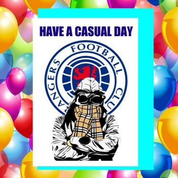 Rangers Football Casuals Birthday Card