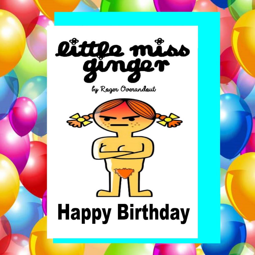Mr Men Little Miss Ginger Birthday Card
