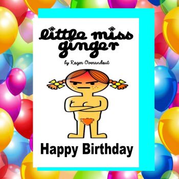 Mr Men Little Miss Ginger Birthday Card