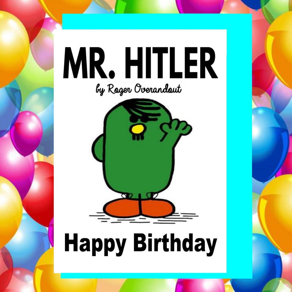 Mr Men Hitler Birthday Card