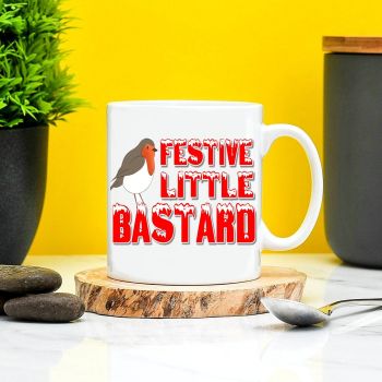 Christmas Festive Little Bastard Mug