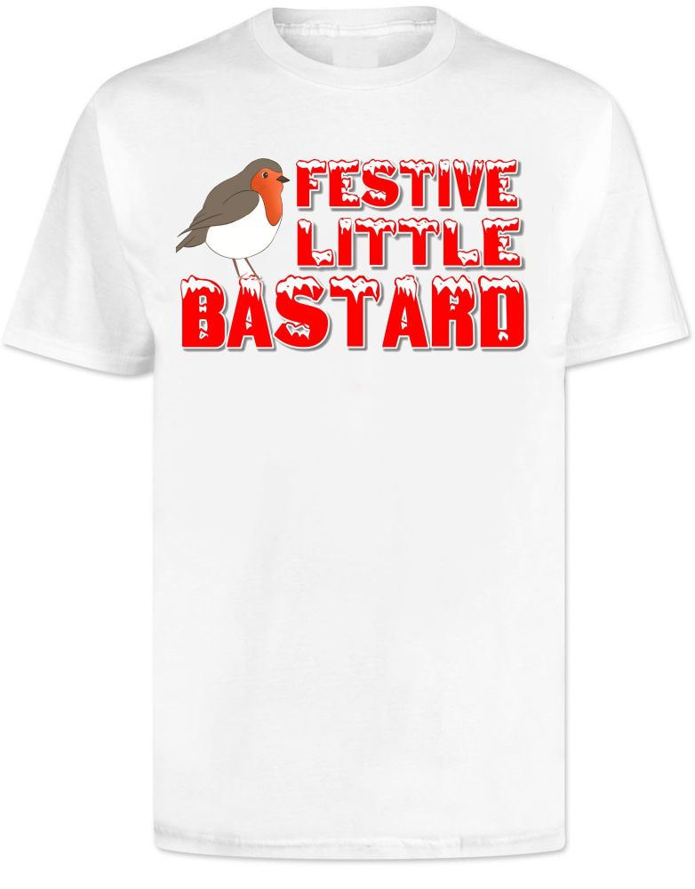 Christmas Festive Little Bastard T Shirt