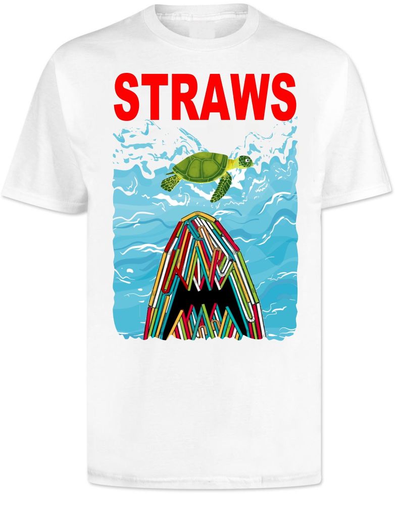 Straws T Shirt Jaws 