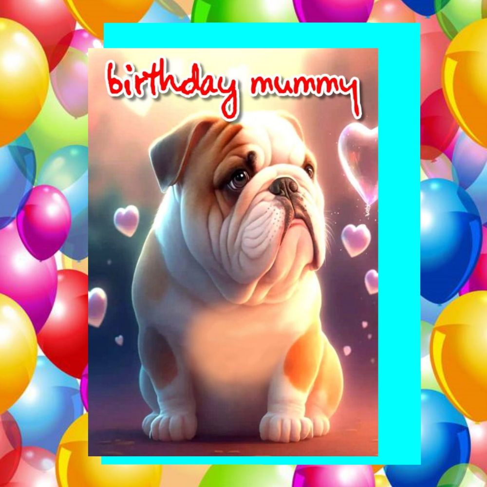 Bulldog Birthday  Card
