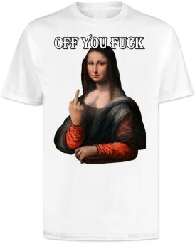 Mona  Lisa  Middle Finger  T Shit
