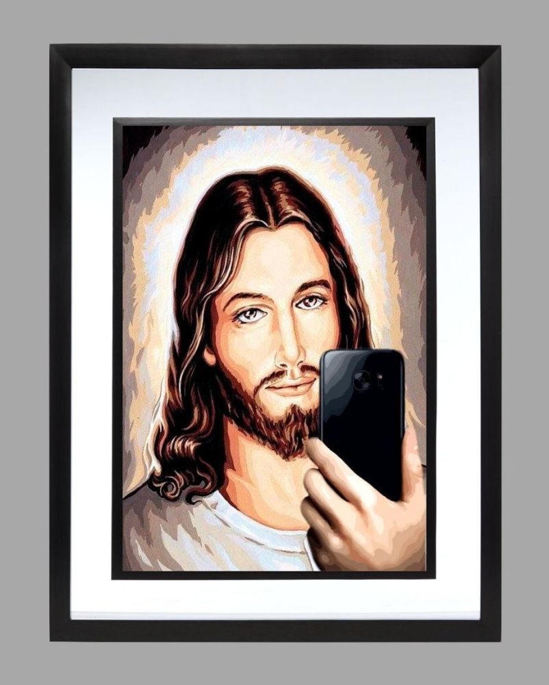 Jesus Selfie Poster Print