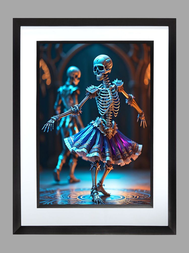 Dancing Skeleton Poster Print