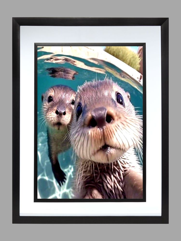 Otters Poster Print