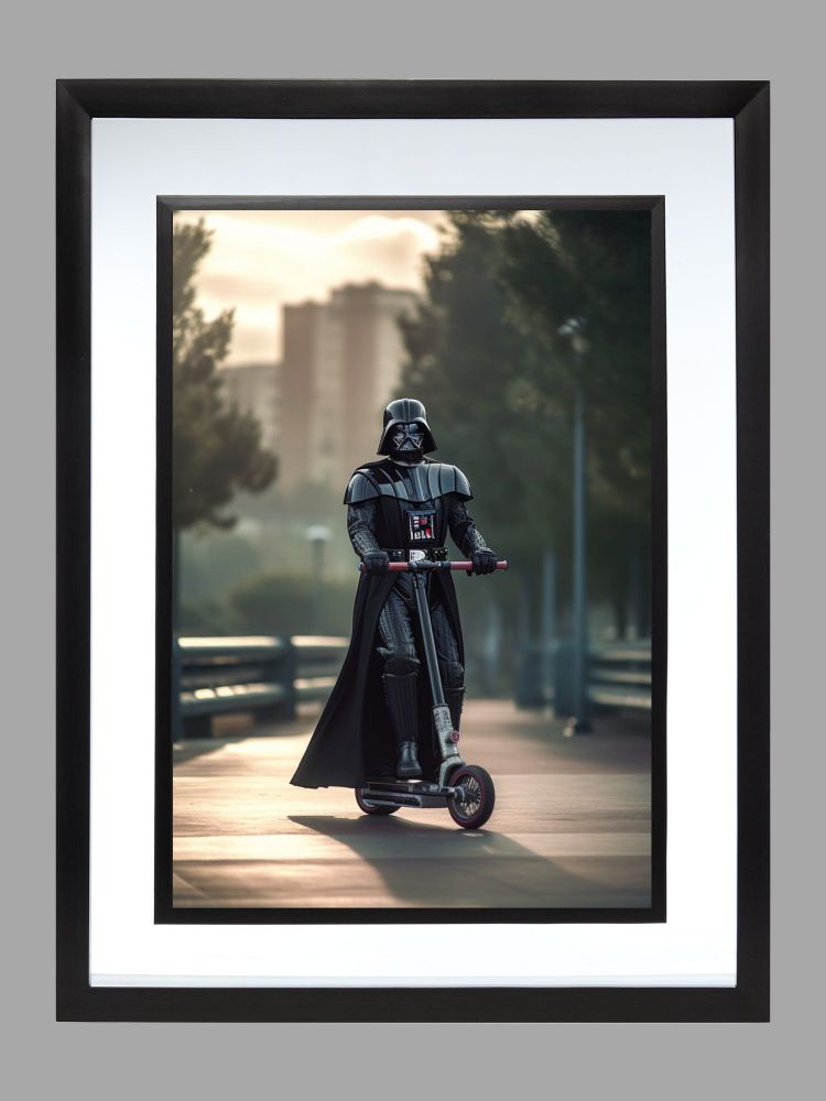 Darth Vader E Scooter Poster Print