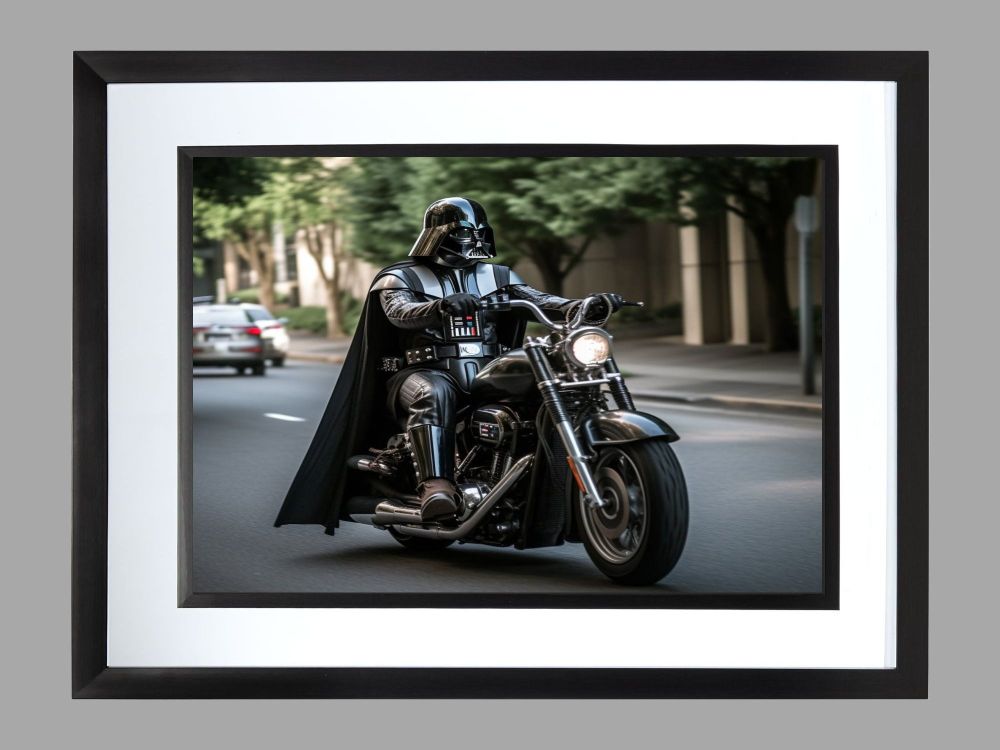 Darth Vader Motorbike Poster Print