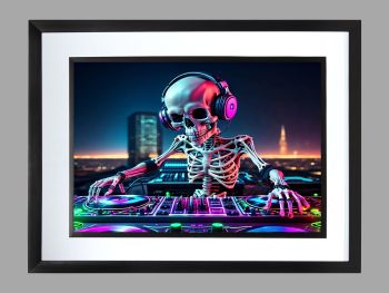 Skeleton DJ Poster