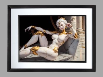 Marble Gold Lady Poster