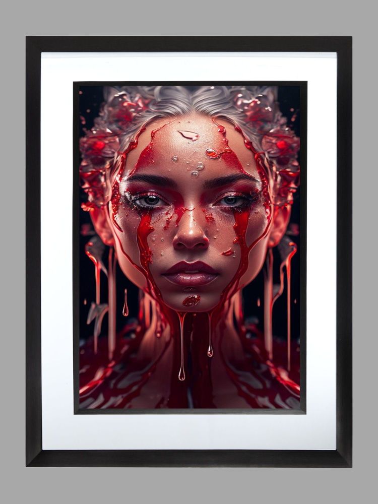Bloody Face Poster Print