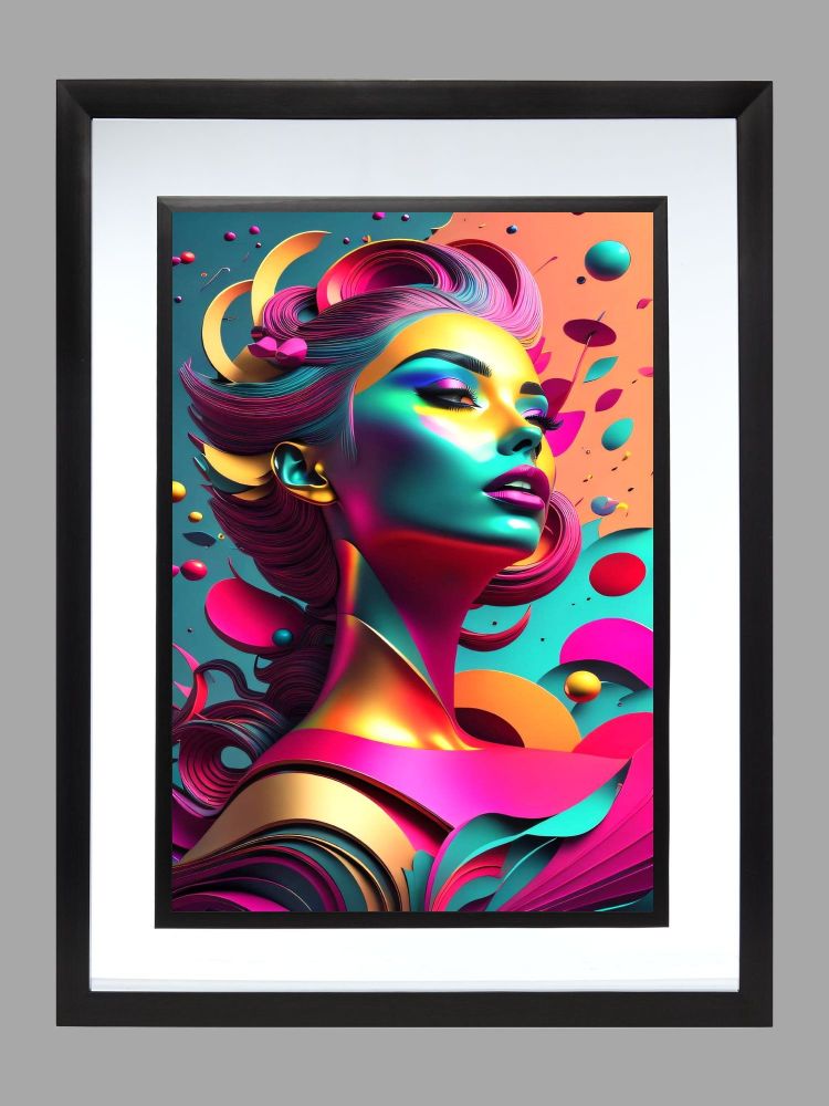 Abstract Lady Poster Print