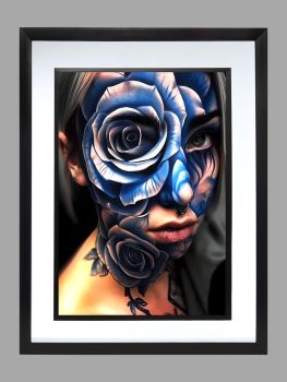 Abstract Tattoo Woman Poster