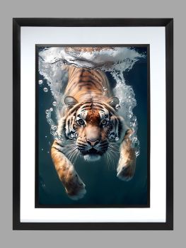 Tiger Swimming Poster