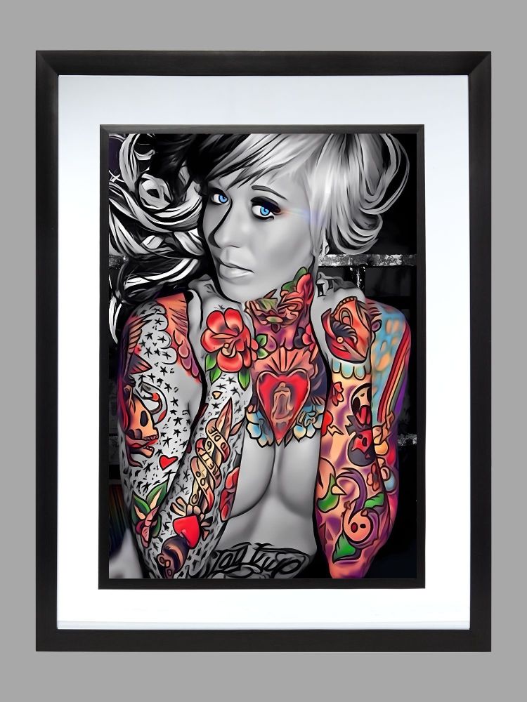 Tattoo Lady Poster Print