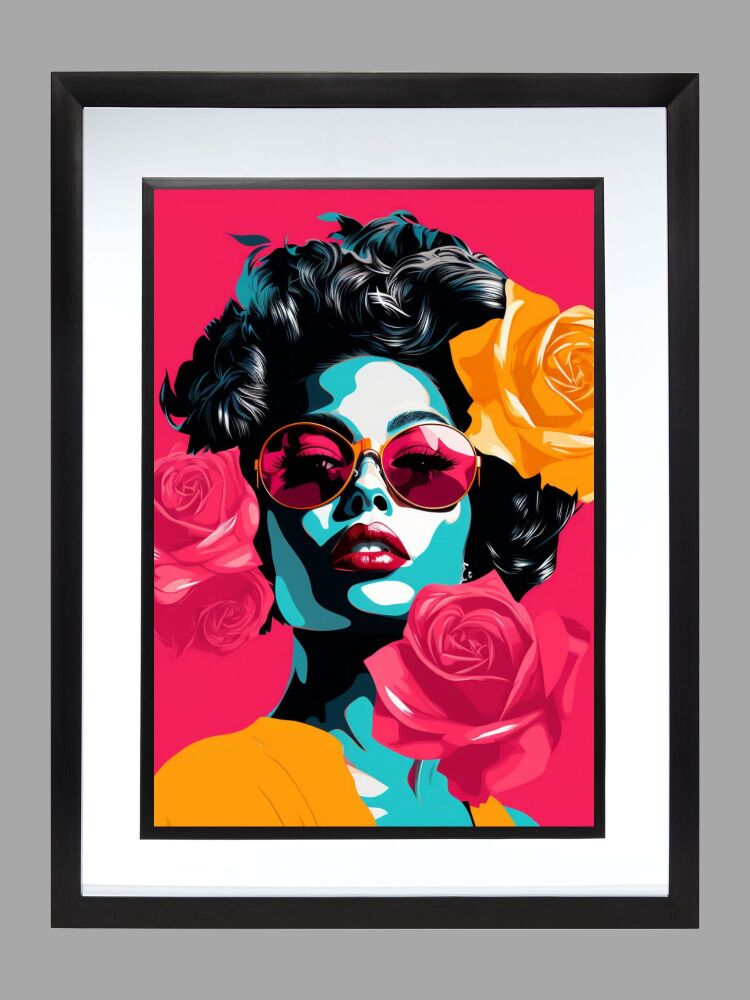 Lady In Sunglasses Poster Print