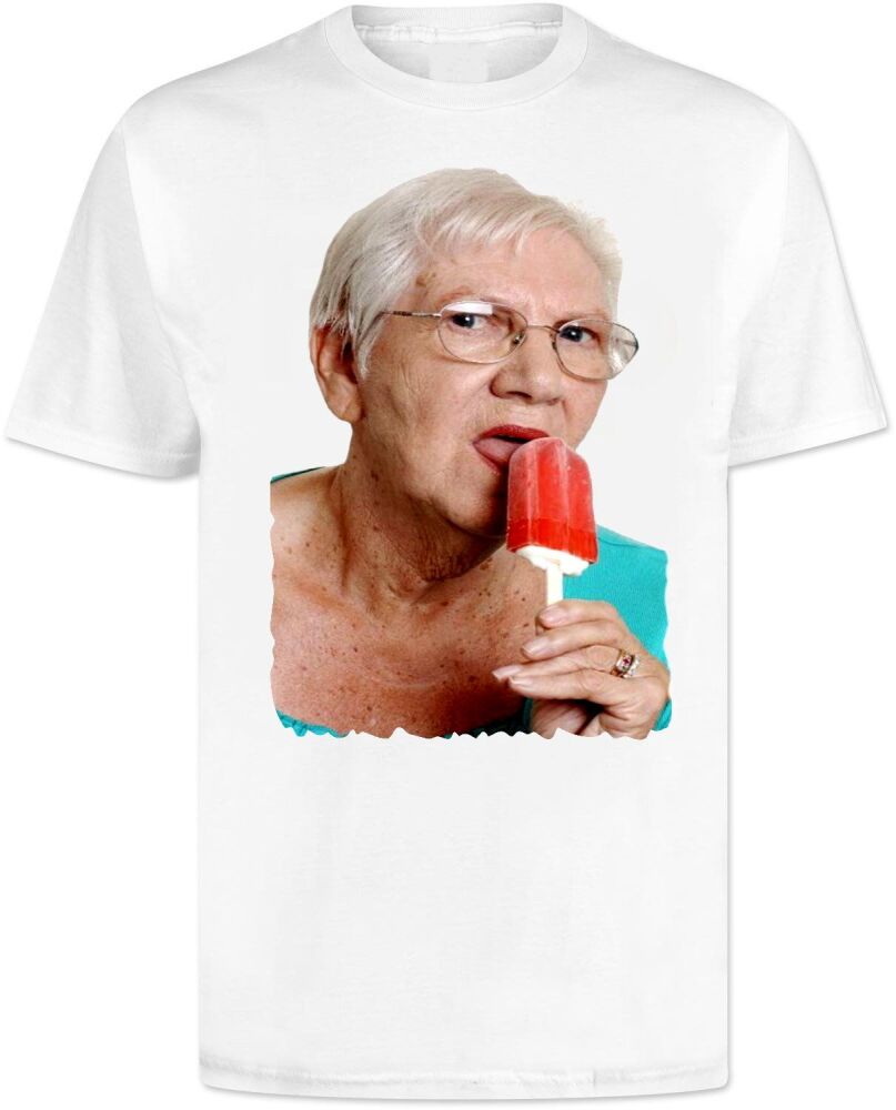 Granny with ice lolly T shirt