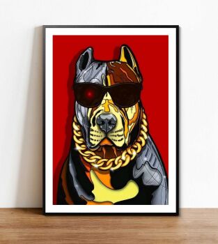 Pitbull Dog Poster