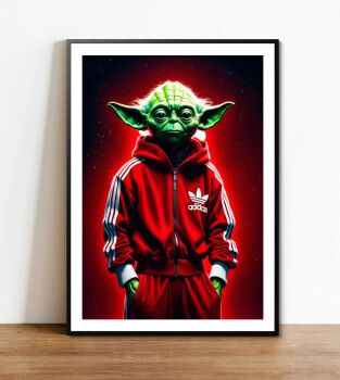 Star Wars Yoda Adidas Poster