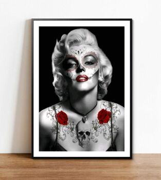 Marilyn Monroe Sugar Skull Poster
