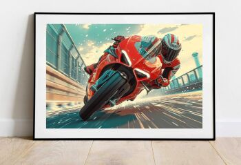 Motorbike Racing Poster