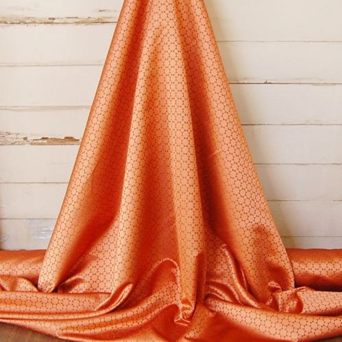 10 Metre Roll Deal Woven Curtain Fabric With Silky Orange