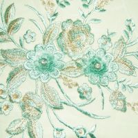 LARGE SEW ON EMBELLISHMENT WITH FLOWERS & DIAMONTE CENTRES, ON A VERY FINE NET.