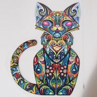 IRON ON FULL CAT DECORATION, 25CMS x 17CMS. IDEAL FOR DECORATING CUSHIONS, CLOTHES ETC.