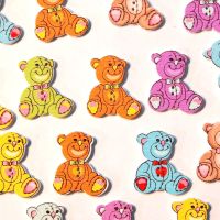 PACK OF 10 RESIN TEDDY BEAR BUTTON EMBELLISHMENTS - 2 HOLE.