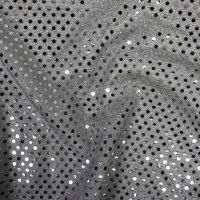 SILVER JERSEY KNIT WITH SEQUINS FOR DRESS MAKING