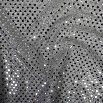SILVER JERSEY KNIT WITH SEQUINS FOR DRESS MAKING