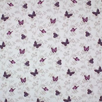100% PANAMA COTTON BY THE DESIGN STUDIO, PAPILLON IN MAUVE.
