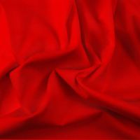 FINE PLAIN DYED POLY COTTON FOR DRESS MAKING, CRAFTS ETC, RED.
