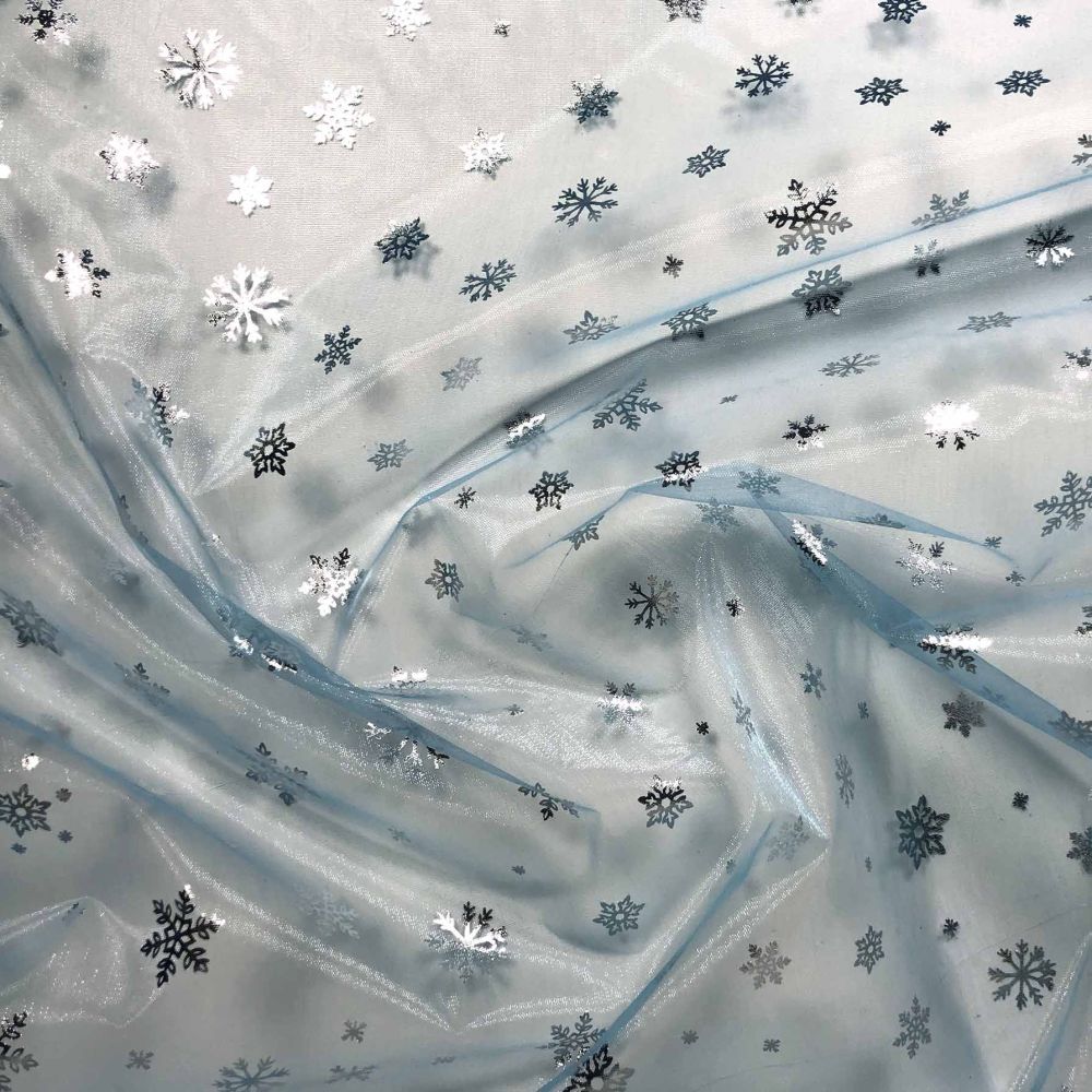 METALLIC FOIL STAR ORGANZA FOR DANCE WEAR, COSTUMES, DRAPING ETC.