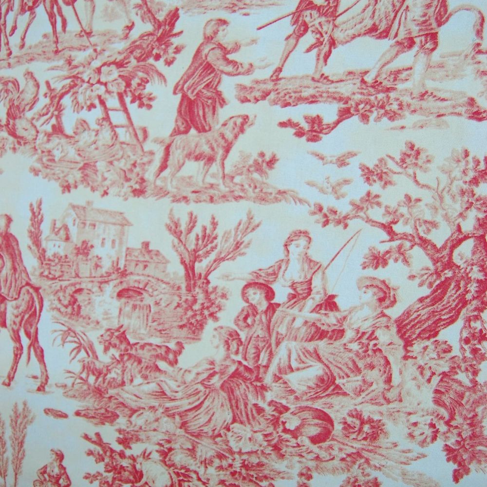 JOUY DE TOILE TRAD FARM LIFE SCENES FURNISHING CANVAS FABRIC WITH SOLD BY T