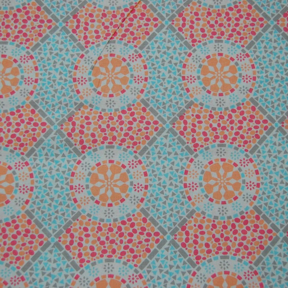 CLASSIC TILES PASTEL (STYLE 5) 100% COTTON BY THE COTTON CRAFT CO'.