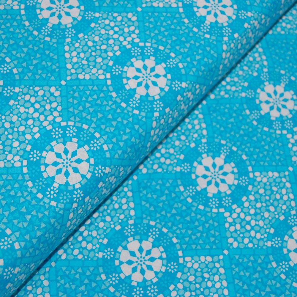 CLASSIC TILES BLUE (STYLE 1) 100% COTTON BY THE COTTON CRAFT CO'.
