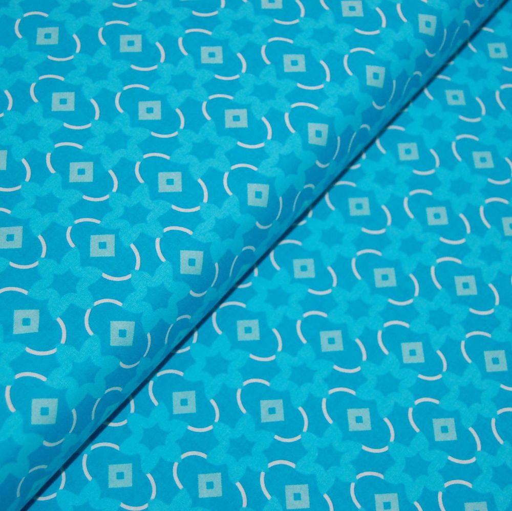 CLASSIC TILES BLUE (STYLE 5) 100% COTTON BY THE COTTON CRAFT CO'.