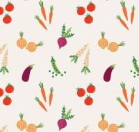 VEGETABLES 100% COTTON BY THE COTTON CRAFT CO'.  