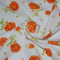 BELLE BY MARY FRENCH, 100% COTTON. ORANGE FLORAL.