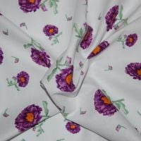 BELLE BY MARY FRENCH, 100% COTTON. PURPLE FLORAL.