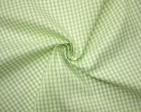 M + M TICKING CHECK IN LIME. COTTON MIX.