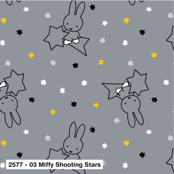 MIFFY SHOOTING STARS, 100% COTTON BY THE COTTON CRAFT CO'.  SPECIAL OFFER PRICE.