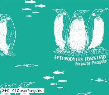 EXPLORE OCEAN PENGUINS, 100% COTTON BY THE NATURAL HISTORY MUSEUM.