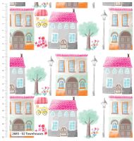 GIRLS DAY OUT RANGE 'TOWN HOUSES', 100% COTTON.  