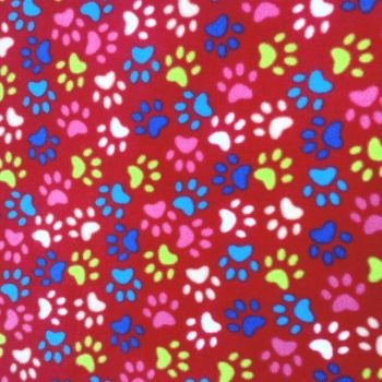PAW PRINT POLAR FLEECE, ANTI PILL, 58 INCH WIDE.