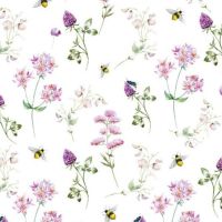 LITTLE JOHNNY BEES & FLOWERS, DIGITALLY PRINTED 100% COTTON.